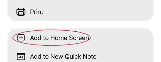 Zgjidh Add to Home Screen
